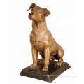 Life size garden animal brass puppy bronze dog statue sculpture